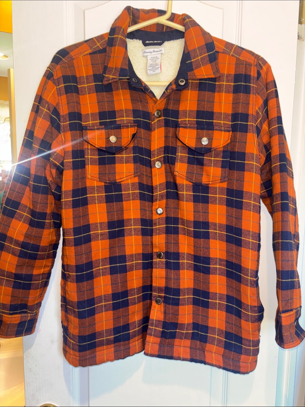 TOMMY BAHAMA KIDS FLANNEL JACKET SIZE XXL(16) BOYS COTTON FLANNEL UNISEX